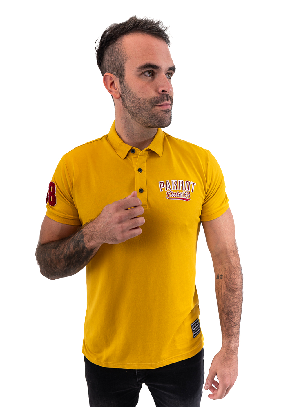 POLERA CUELLO PIQUE HOMBRE Amarillo XL