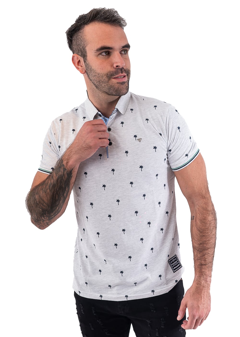 POLERA CUELLO PIQUE HOMBRE - 1