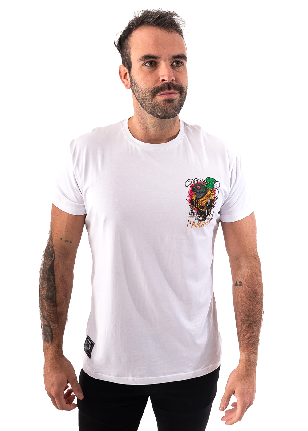 POLERA CON ESTAMPADO DE PEDRERÍA - 1