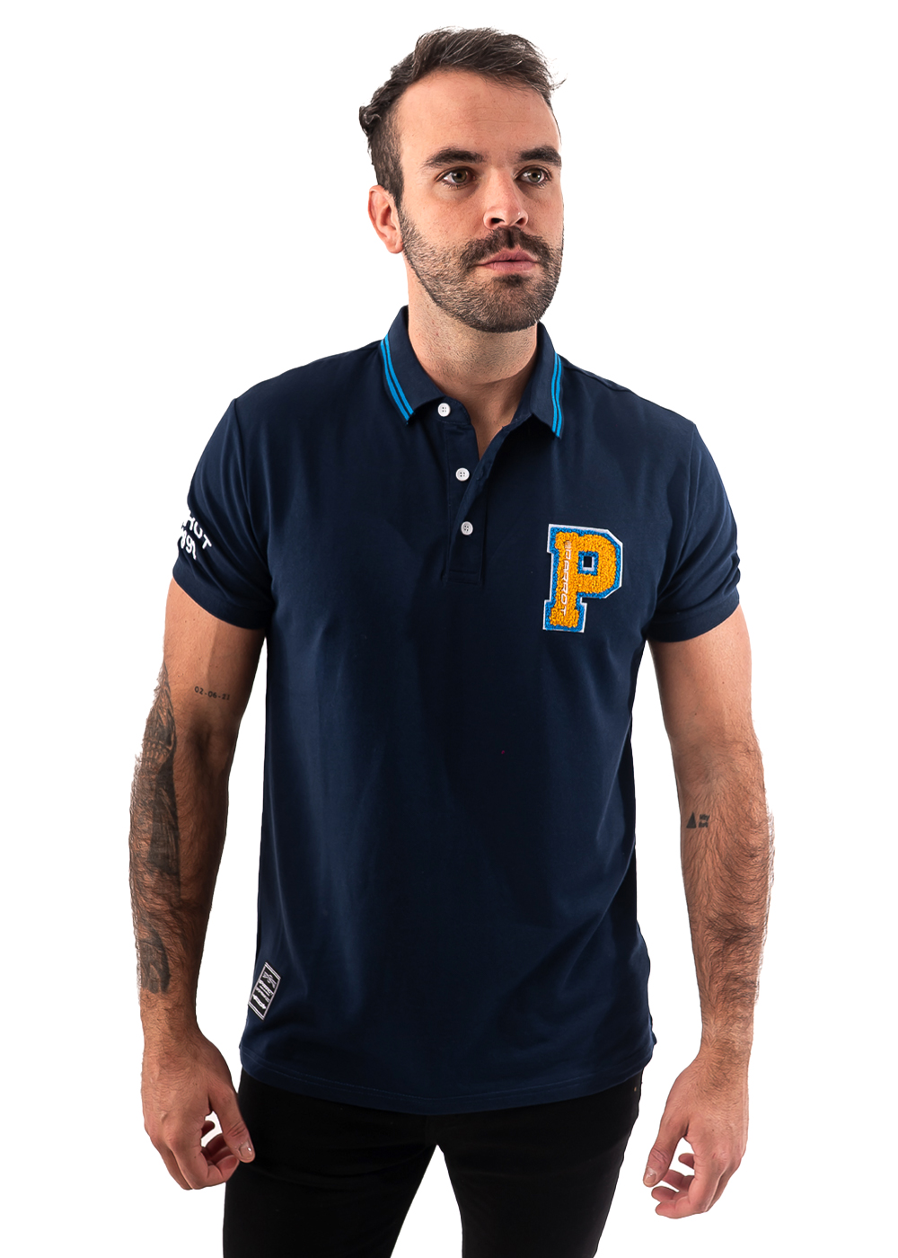 POLERA MANGA CORTA CON LOGO BORDADO - 1
