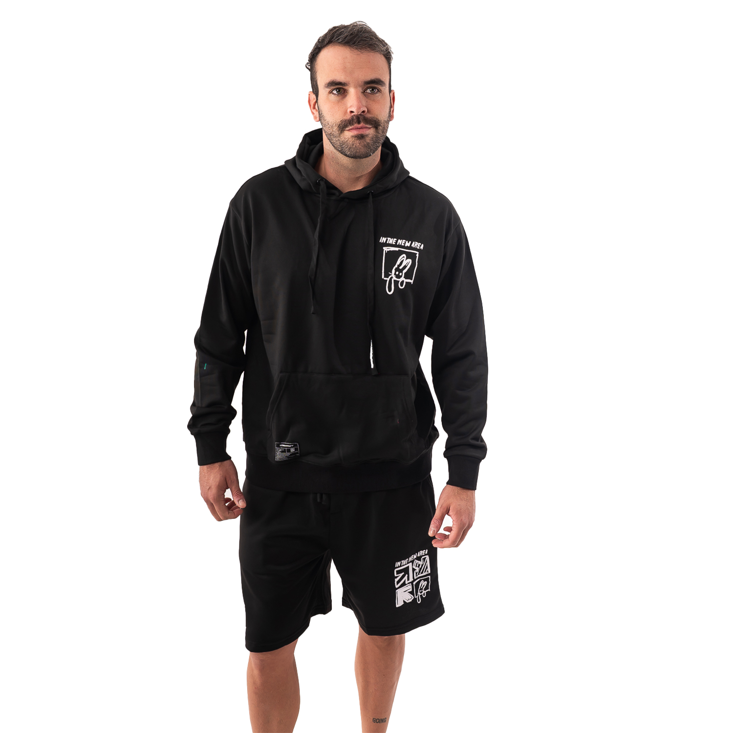 CONJUNTO POLERON CON SHORT PARROT Negro XL