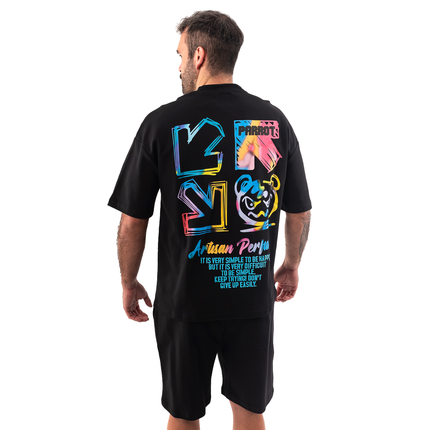 CONJUNTO POLERA CON SHORT PARROT - 3