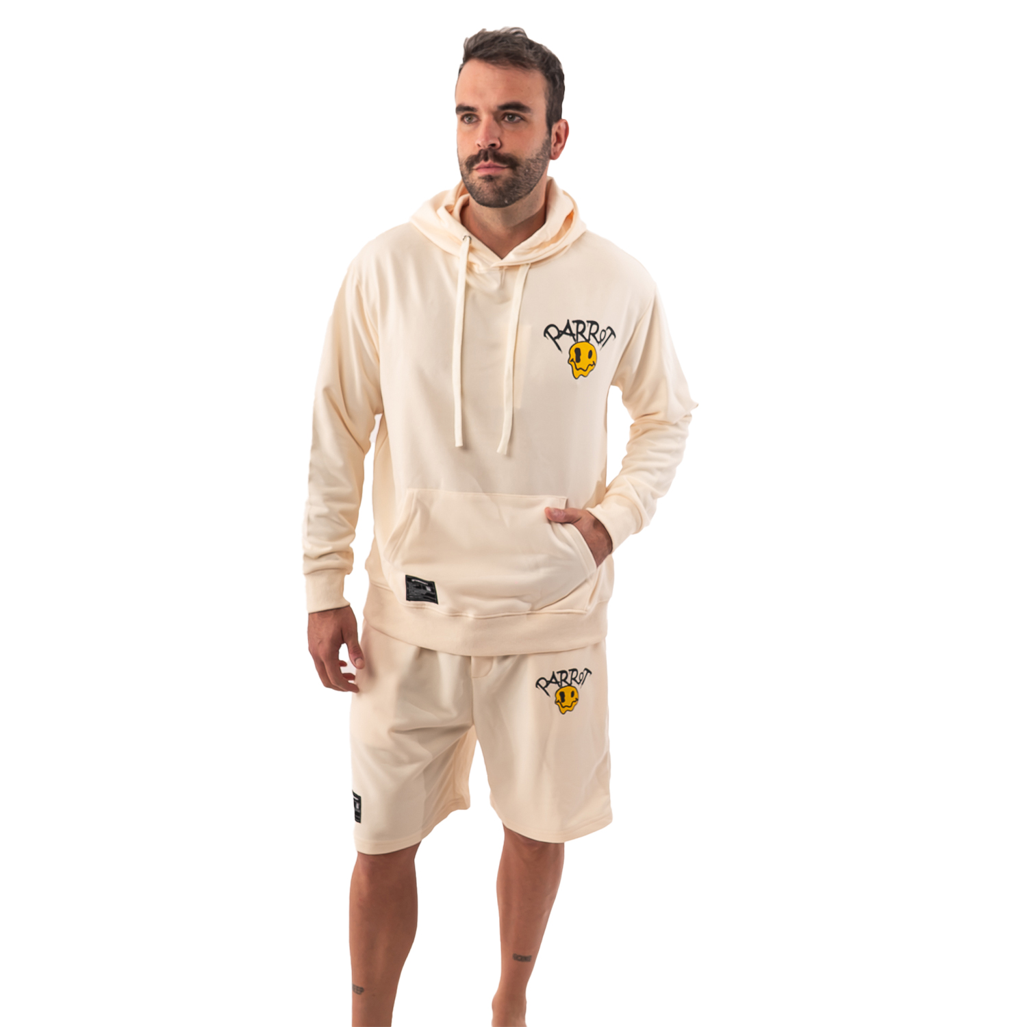 CONJUNTO POLERON CON SHORT PARROT Beige L