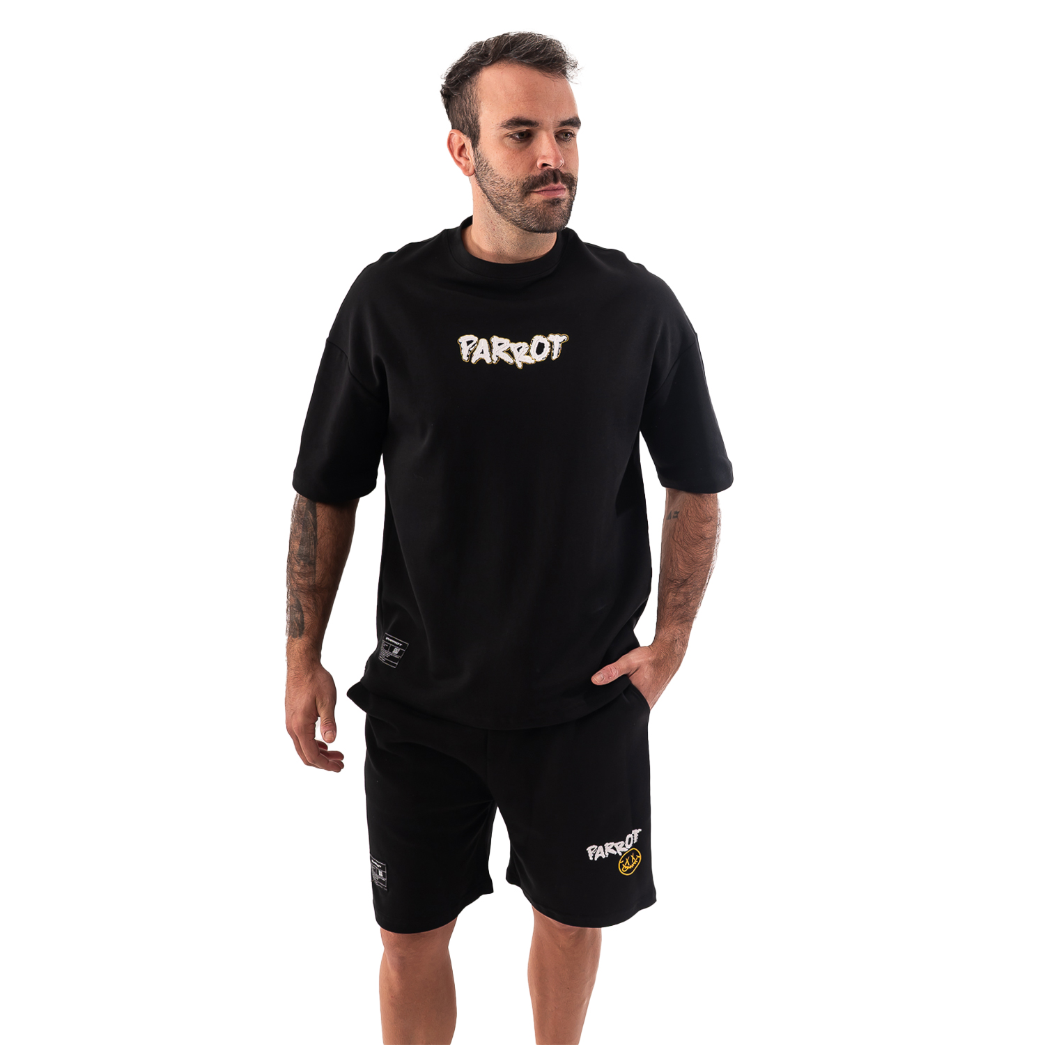 CONJUNTO POLERA CON SHORT PARROT - 1