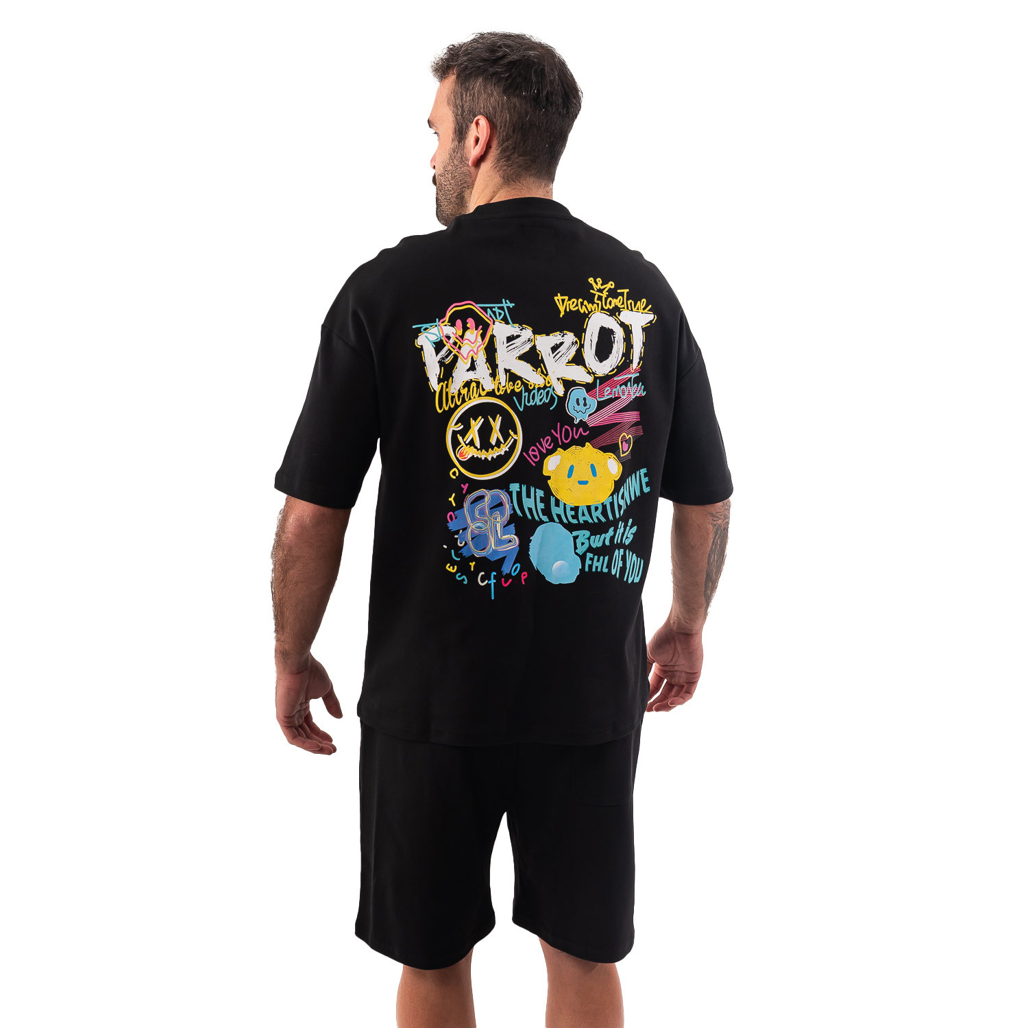 CONJUNTO POLERA CON SHORT PARROT - 3