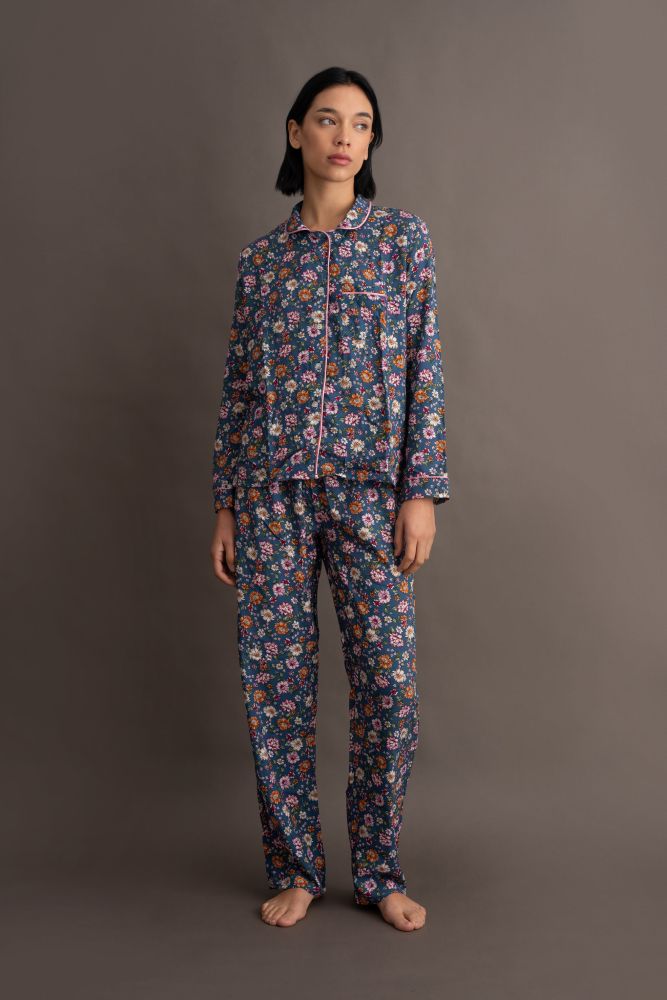 PIJAMA SECRET AZUL 100%VISCOSA MUJER DORMIR - 1