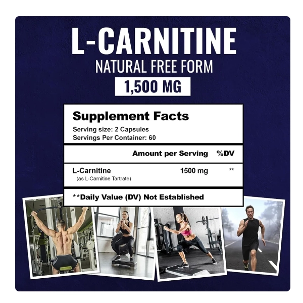 pure encapsulations coq10 l-carnitine fumarate Nutricost Tartrato de L-carnitina 1000 mg, 240 cápsulas main image 1
