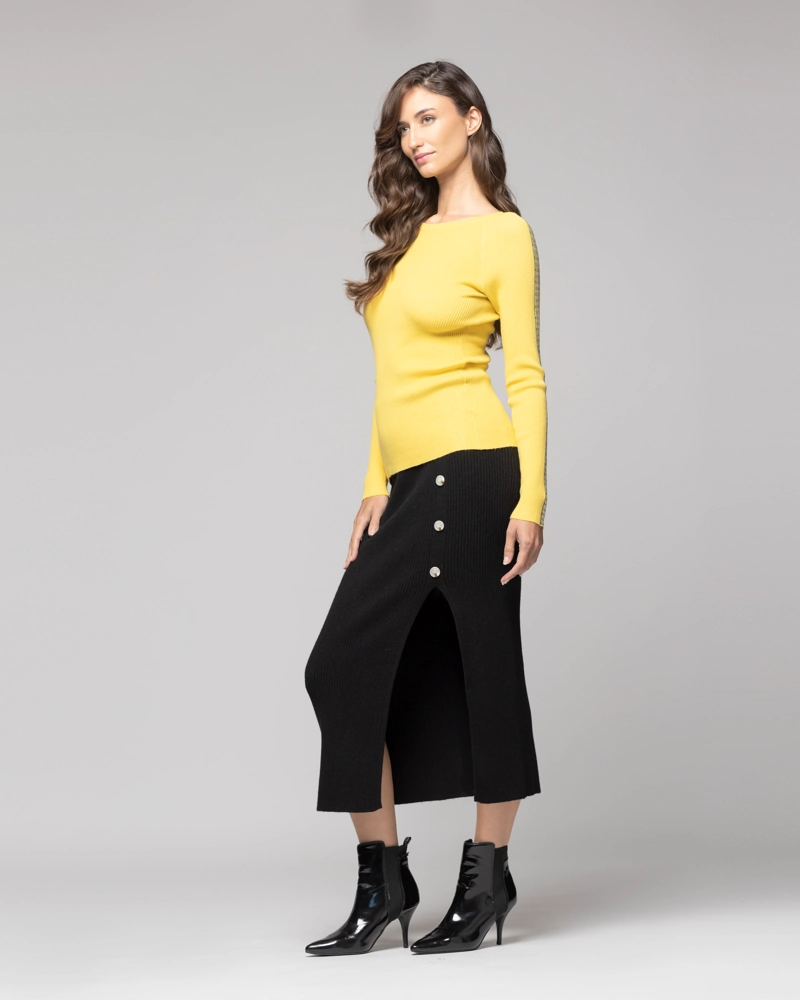 FALDA MUJER COSIMA  NEGRO LINEATRE - 2