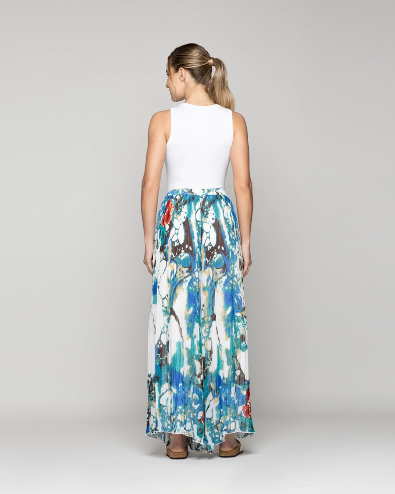 PANTALON MUJER PIA PALAZZO PLISADO ESTAMPADO LINEATRE - 4