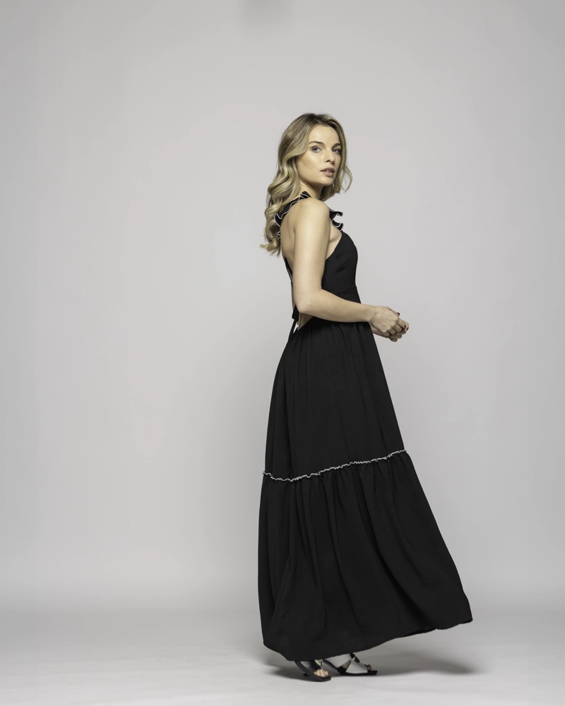 VESTIDO MUJER VRISEA TIRANTES BLANCO NEGRO LUDOVICA - 7