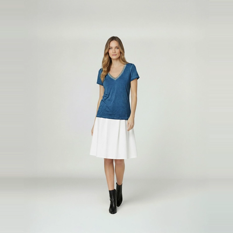 POLERA MUJER ANTONELLA REGULAR JEANS LINEATRE - 3