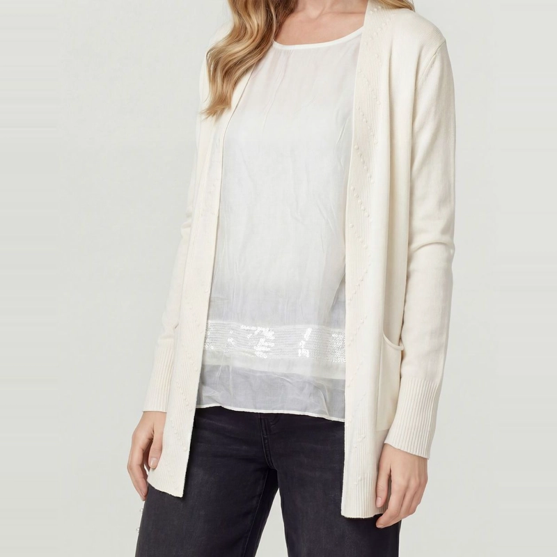CARDIGAN MUJER PAOLA CUELLO TIPO KIMONO CRUDO LINEATRE - 3
