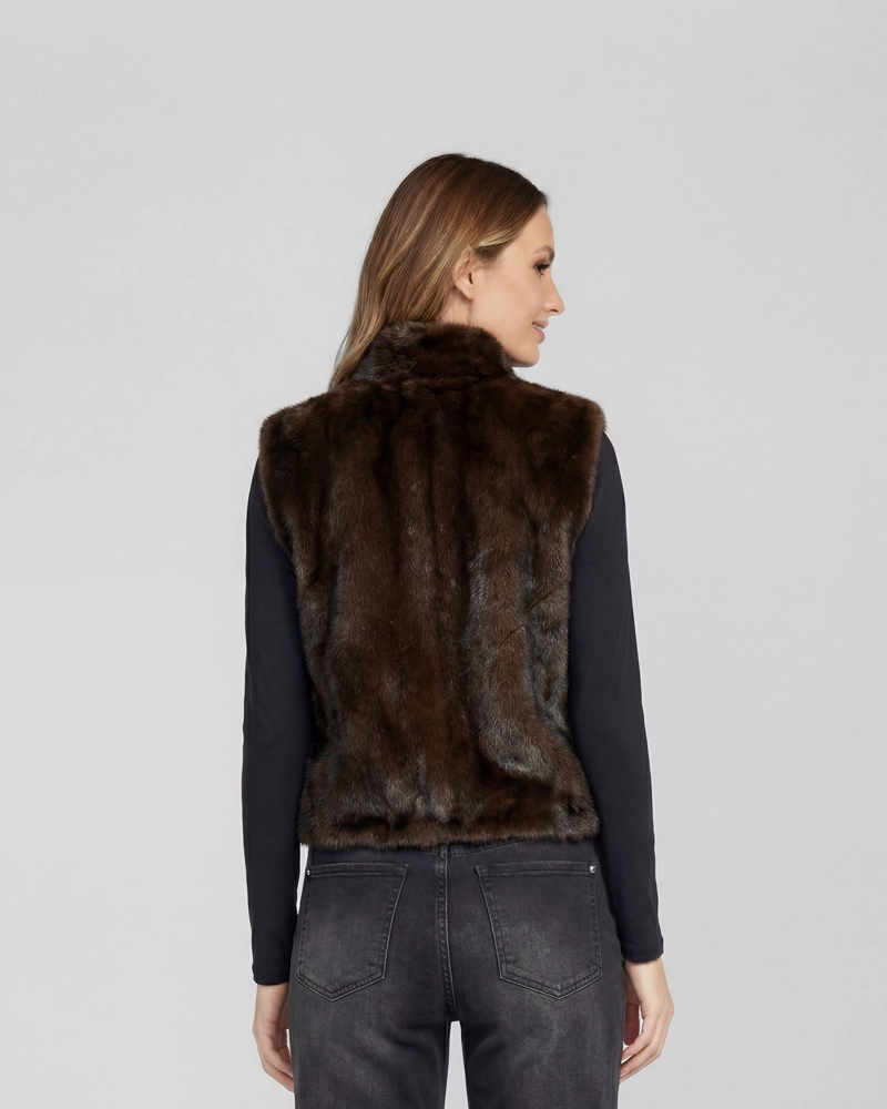 CHAQUETA MUJER ISIDORA RELAXED CUELLO MEDIO ALTO CON CIERRE MORO LINEATRE - 2