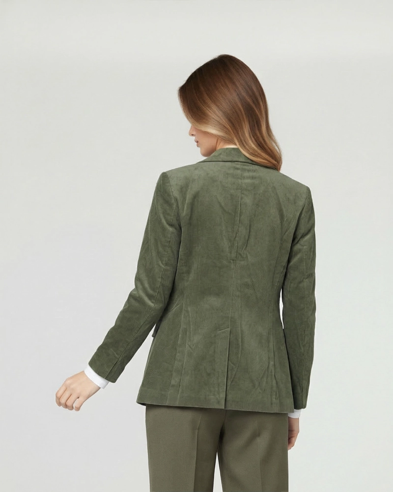 CHAQUETA MUJER ISIDORA REGULAR CUELLO CON SOLAPA MANGA SUELTA MILITAR LINEATRE - 2