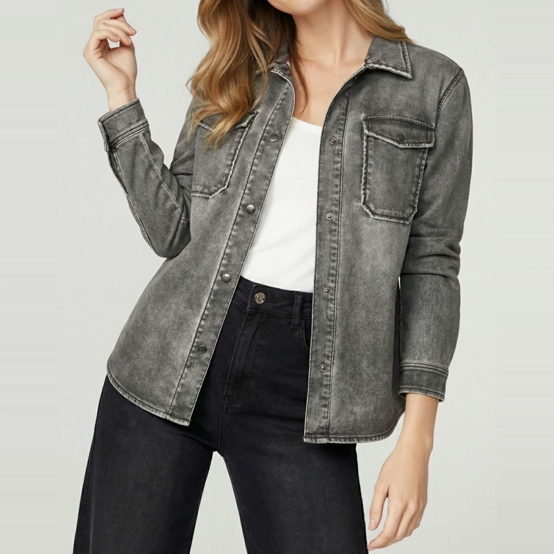 CAMISA MUJER EMILIA NEGRO LINEATRE - 3