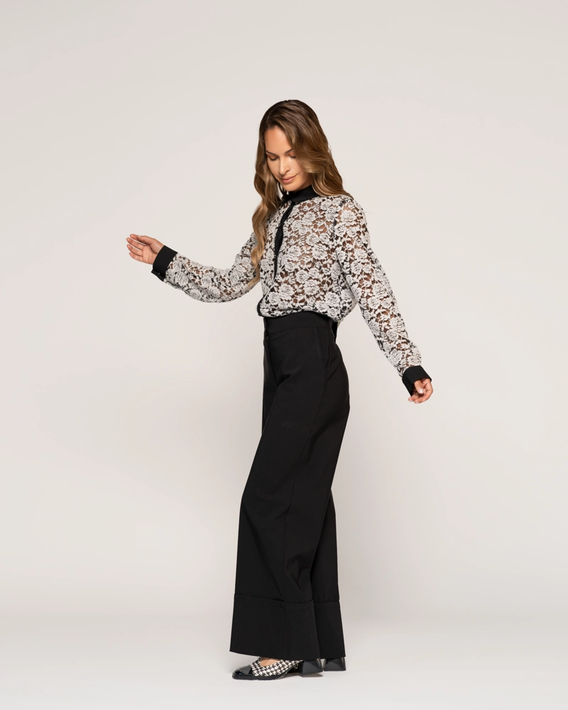 PANTALON CATALINA NEGRO RECTO TIRO ALTO LUDOVICA - 2