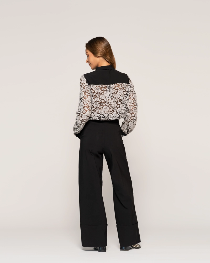 PANTALON CATALINA NEGRO RECTO TIRO ALTO LUDOVICA - 3
