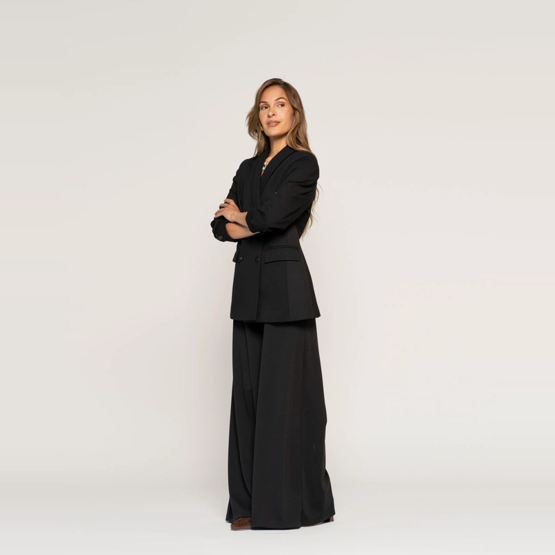 BLAZER NEGRO CRUZADO OVERSIZE CON SOLAPA LUDOVICA - 3