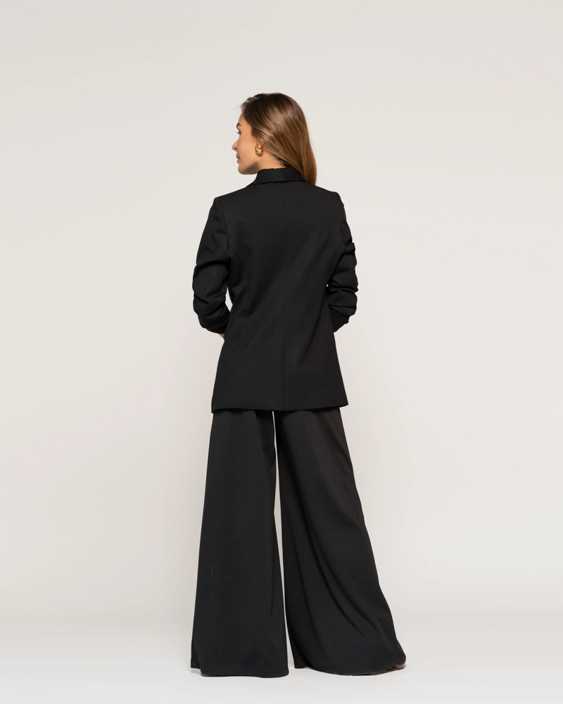 BLAZER NEGRO CRUZADO OVERSIZE CON SOLAPA LUDOVICA - 3