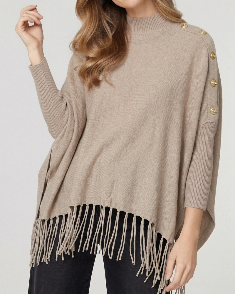 SWEATER MUJER ROSARIO REGULAR CUELLO REDONDO MANGA AJUSTADA FANGO LINEATRE - 3