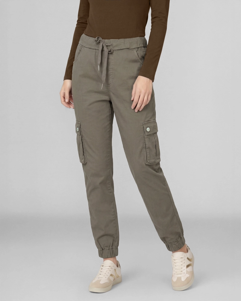 PANTALON MUJER ROSARIO RELAXED FANGO LINEATRE - 1