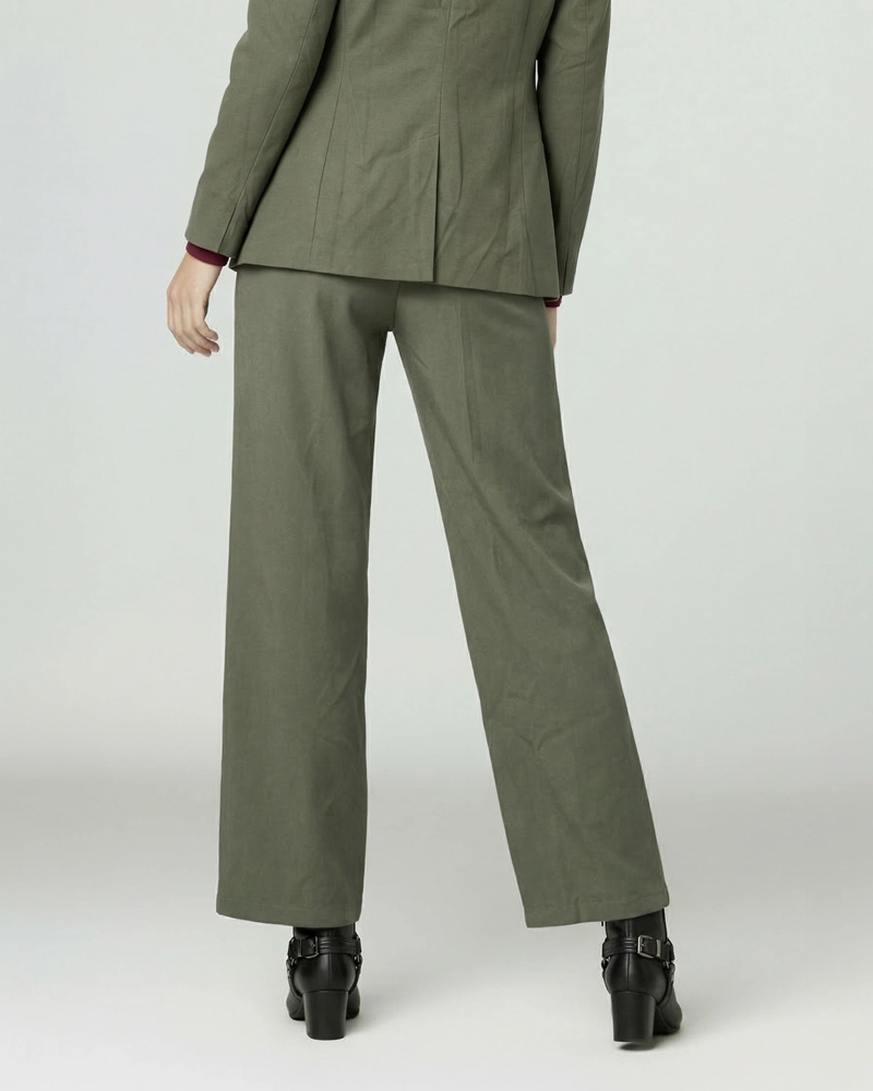 PANTALON MUJER PAULINA RELAXED MILITAR LINEATRE - 2