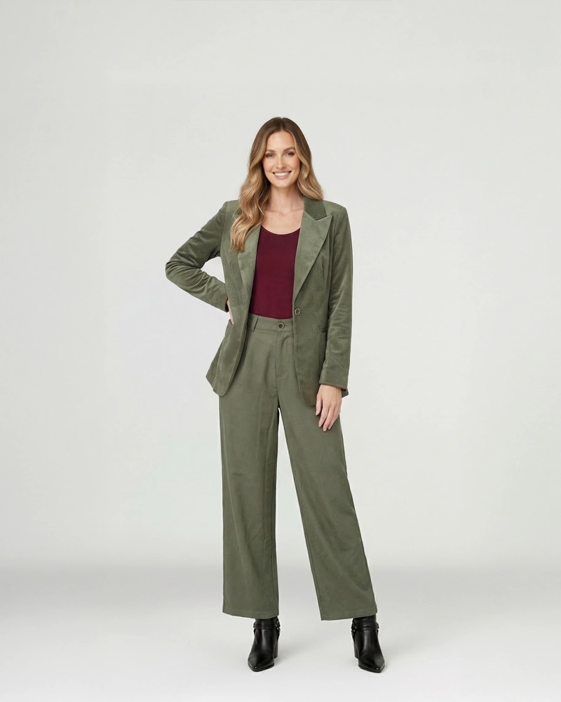 PANTALON MUJER PAULINA RELAXED MILITAR LINEATRE - 4