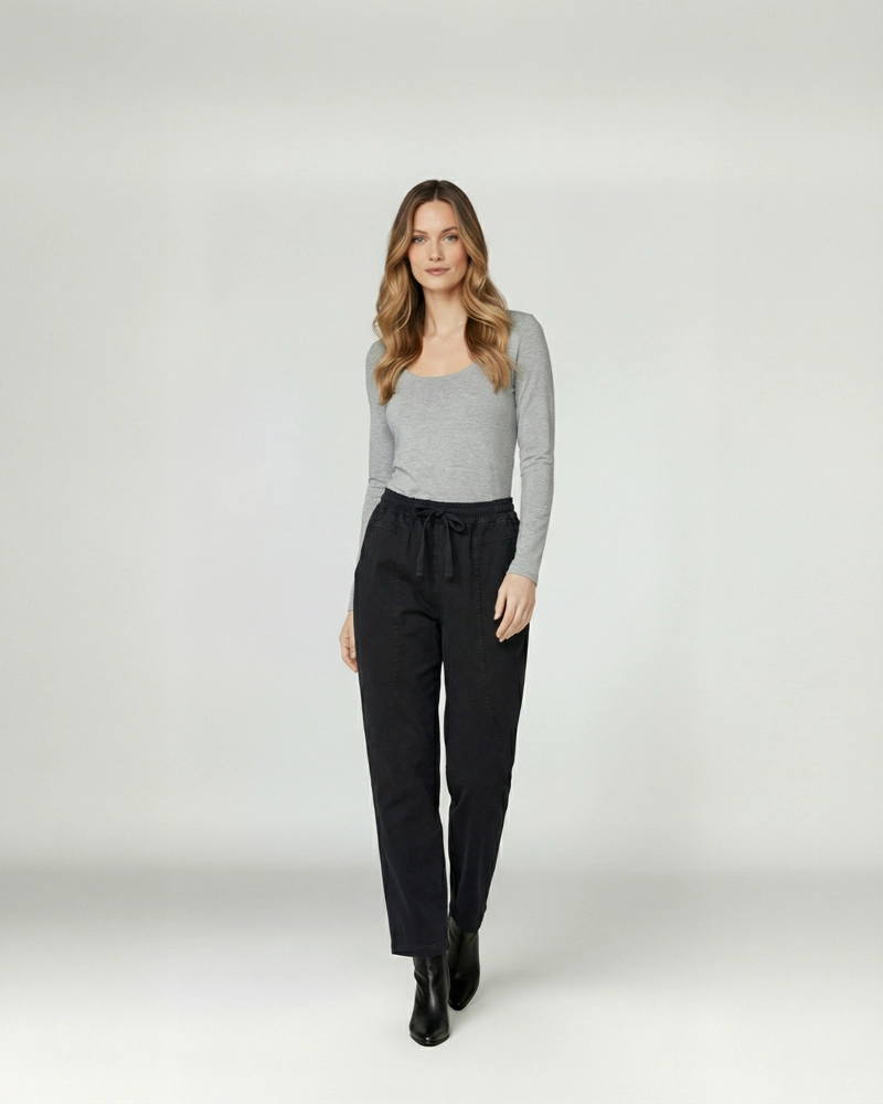 PANTALON MUJER CARMEN REGULAR NEGRO LINEATRE - 4