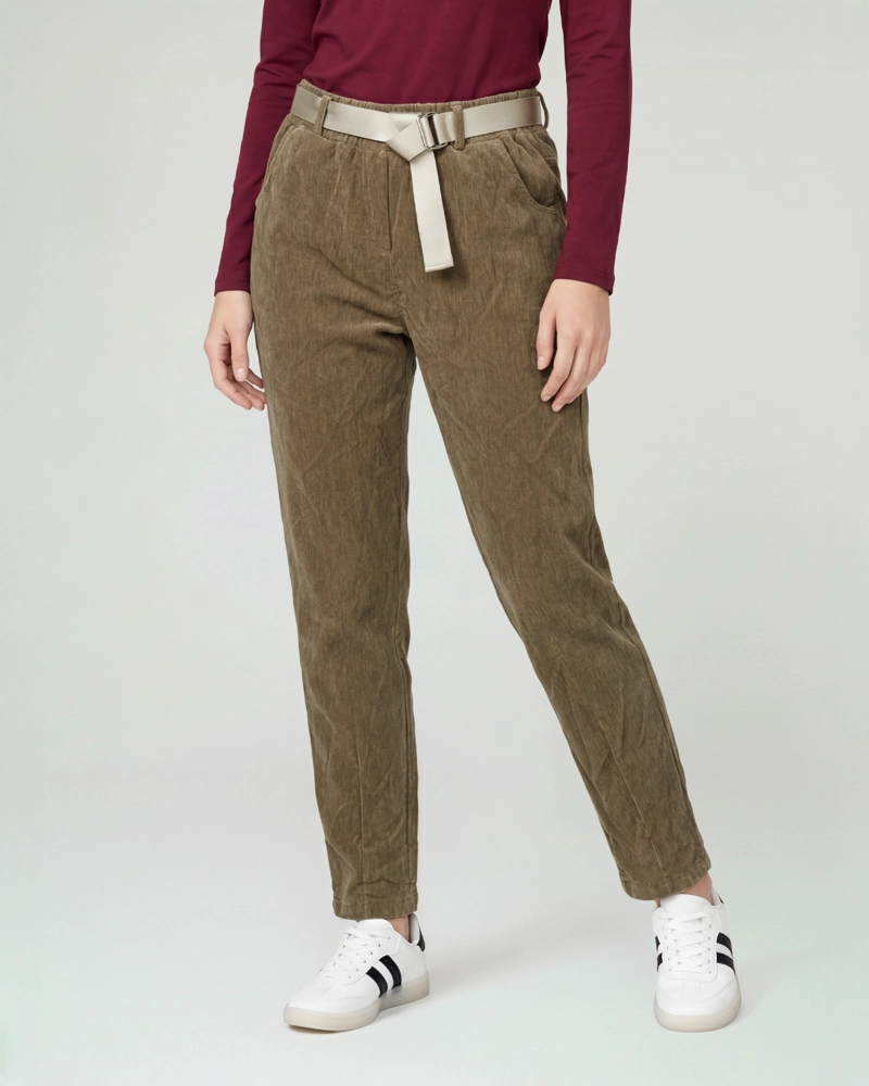 PANTALON MUJER ISABELLA REGULAR CAMEL LINEATRE - 1