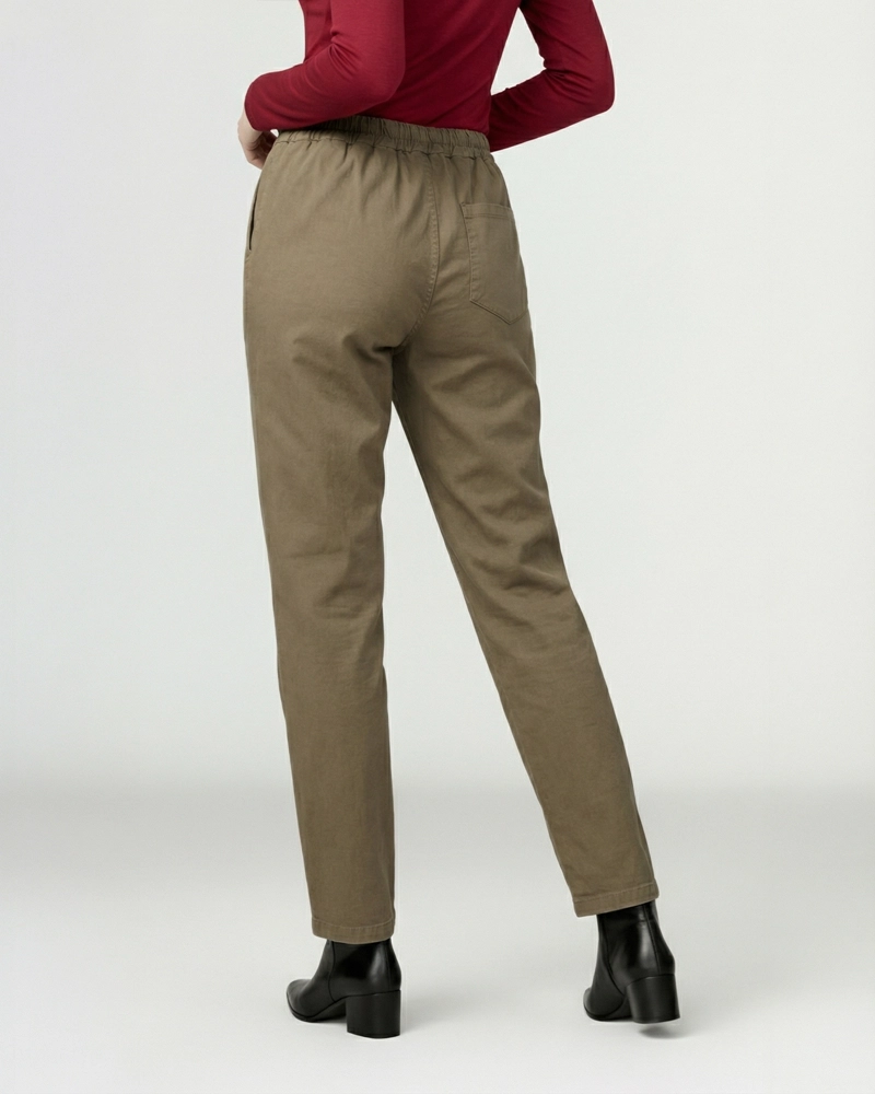 PANTALON MUJER CARMEN REGULAR TAUPE LINEATRE - 3