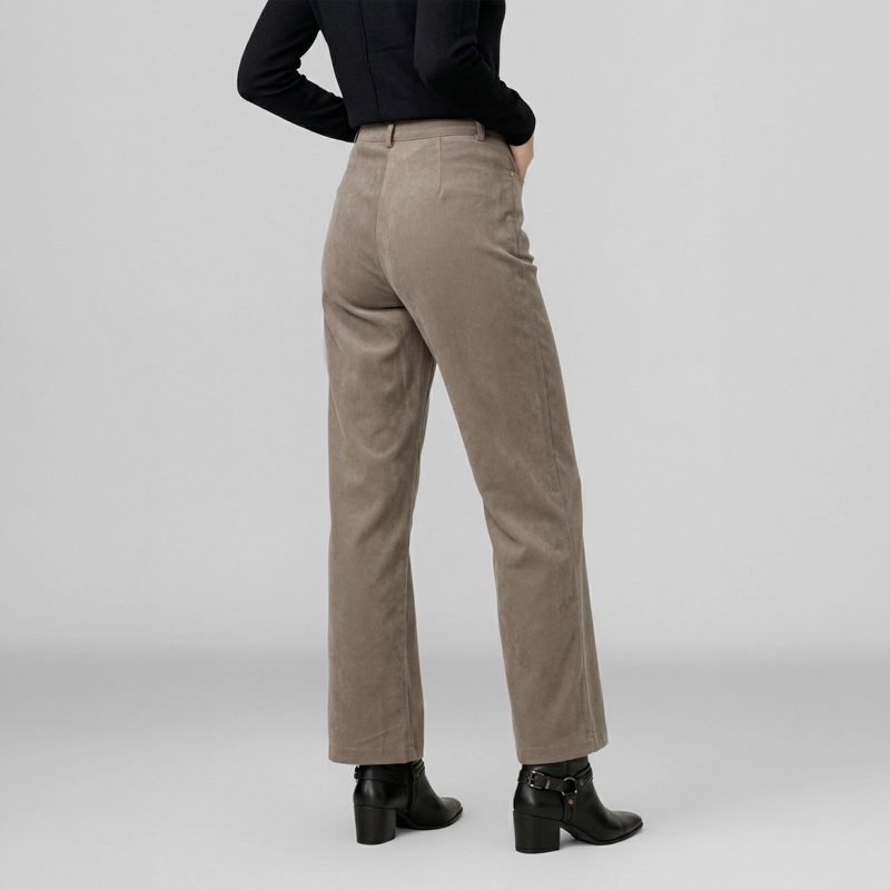 PANTALON MUJER PAULINA RELAXED FANGO LINEATRE - 2