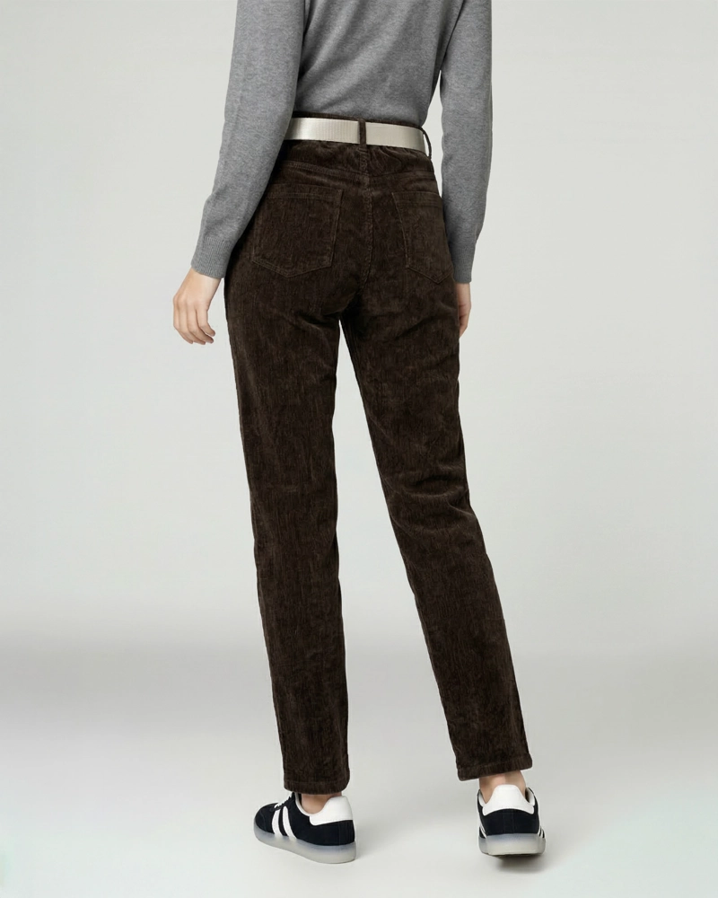 PANTALON MUJER ISABELLA REGULAR CHOCOLATE LINEATRE - 2