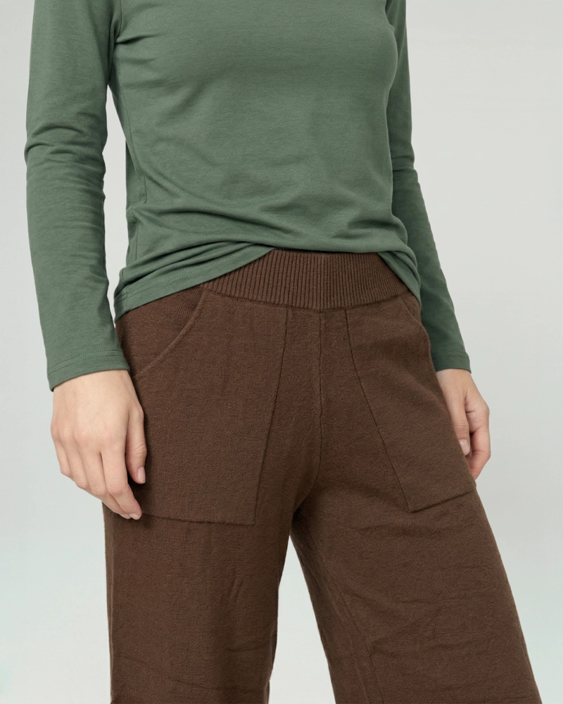 PANTALON MUJER GIOVANNA REGULAR CHOCOLATE LINEATRE - 3