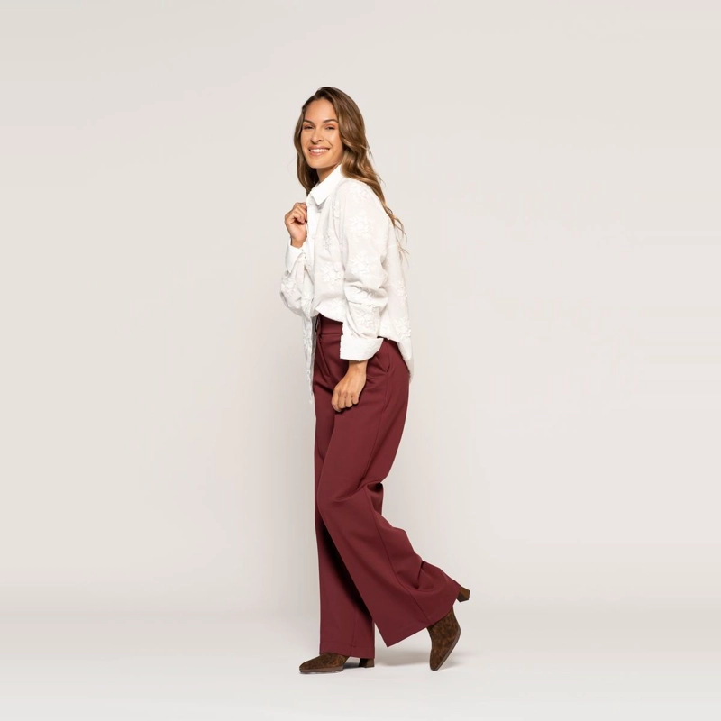 BLUSA MATILDE CRUDO AJUSTADA CUELLO V MANGA LARGA LUDOVICA - 2