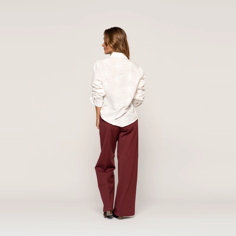 BLUSA MATILDE CRUDO AJUSTADA CUELLO V MANGA LARGA LUDOVICA - 3