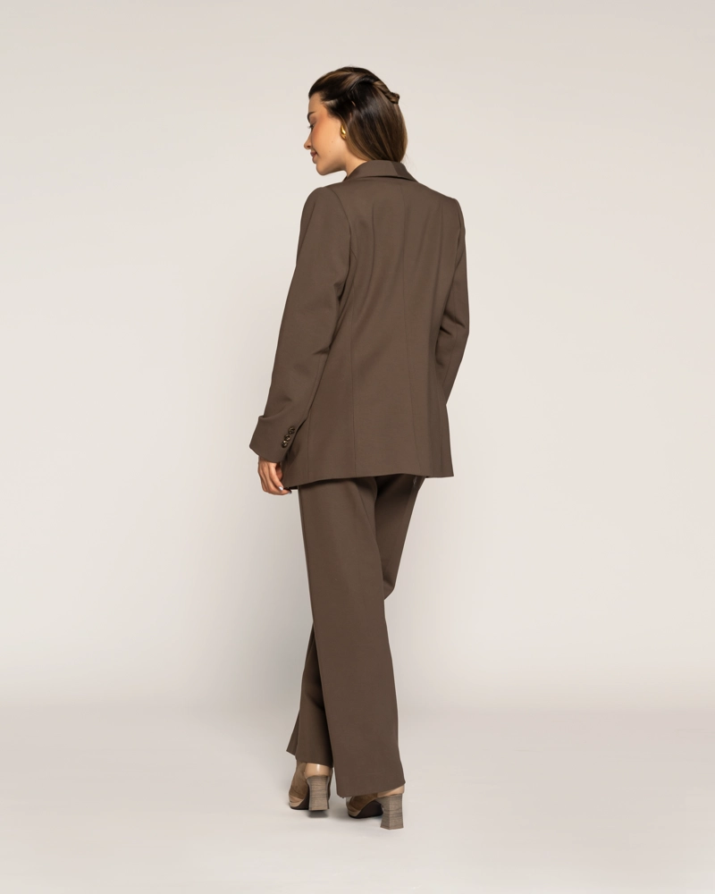 BLAZER TAUPE CRUZADO OVERSIZE CON SOLAPA LUDOVICA - 3