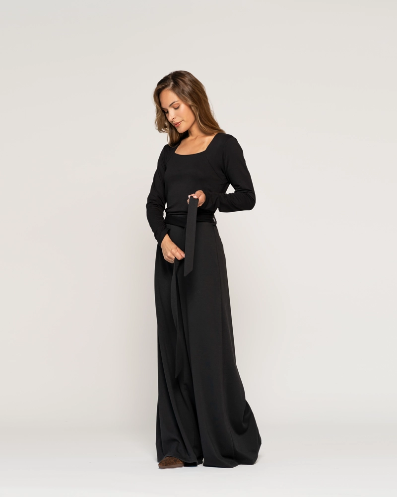 PANTALON IGNACIA NEGRO PALAZZO TIRO ALTO LUDOVICA - 3
