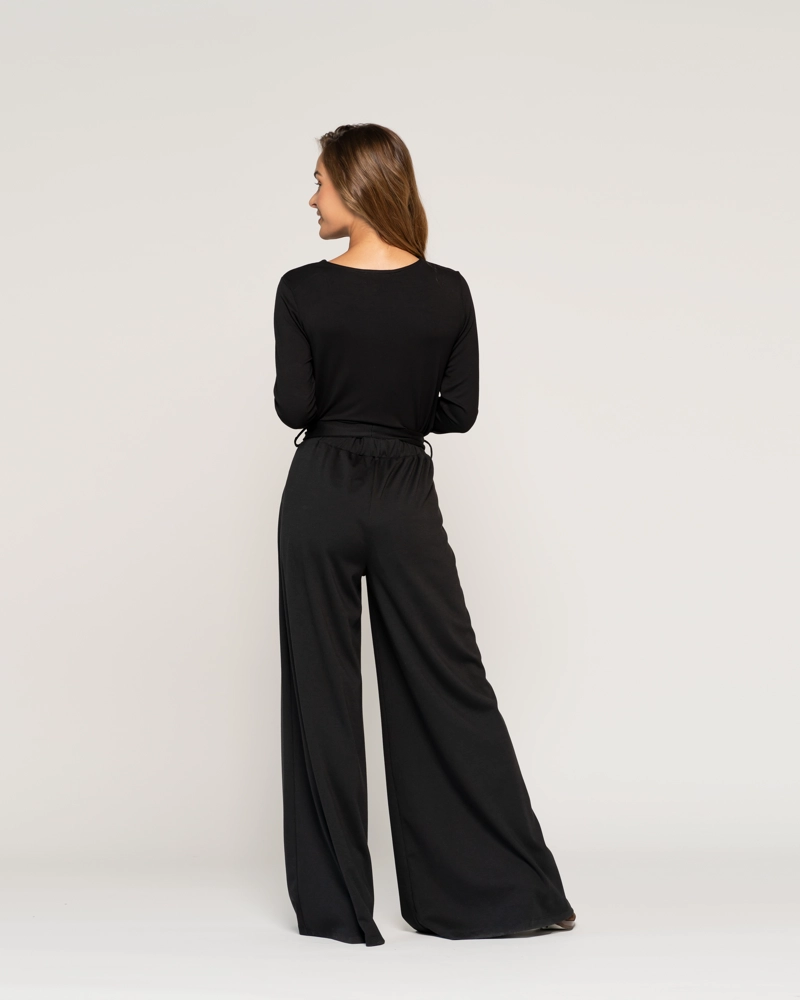 PANTALON IGNACIA NEGRO PALAZZO TIRO ALTO LUDOVICA - 4