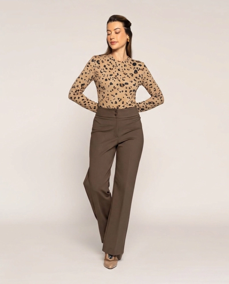 BODY ANIMAL PRINT AJUSTADO MOKA LUDOVICA - 3
