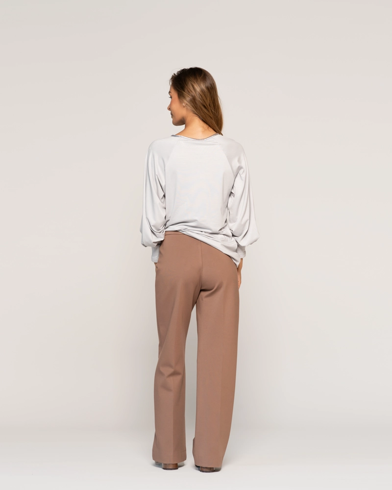 POLERA VANESSA PERLA AJUSTADA CUELLO REDONDO MANGA LARGA LUDOVICA - 3