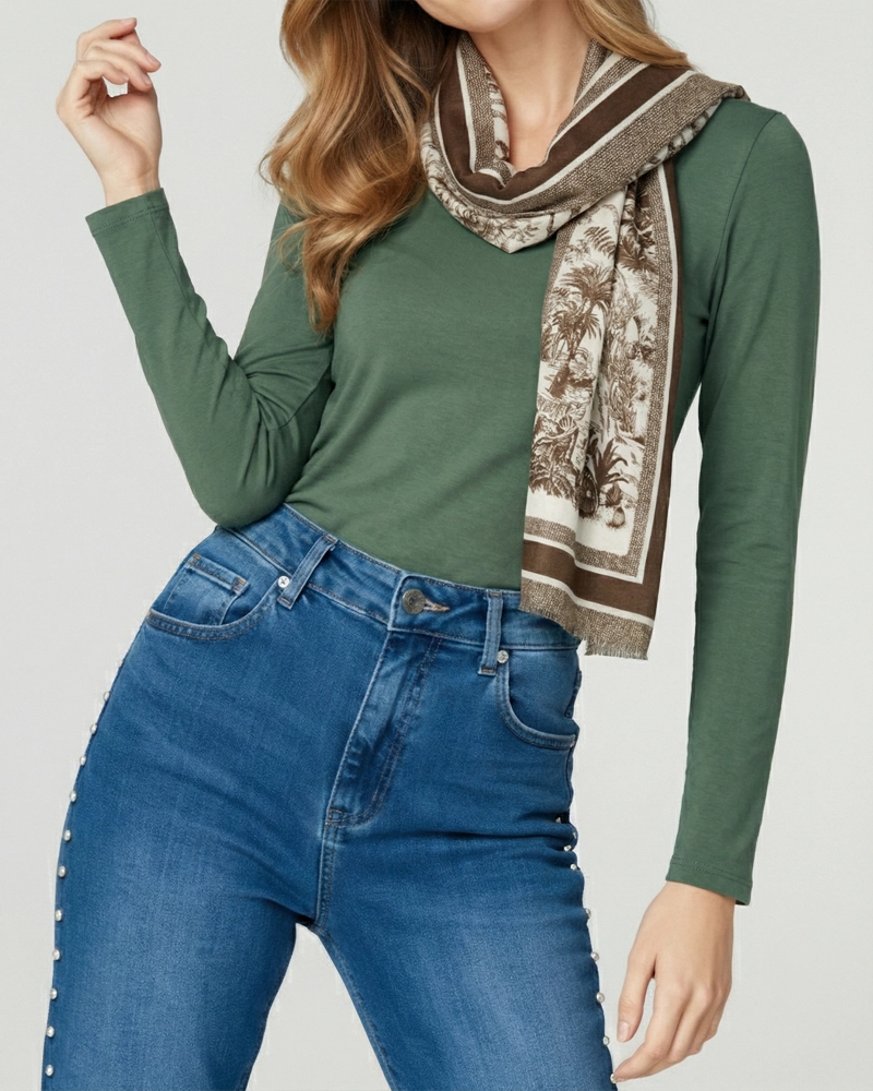 ECHARPE MUJER PIA CAMEL LINEATRE - 2