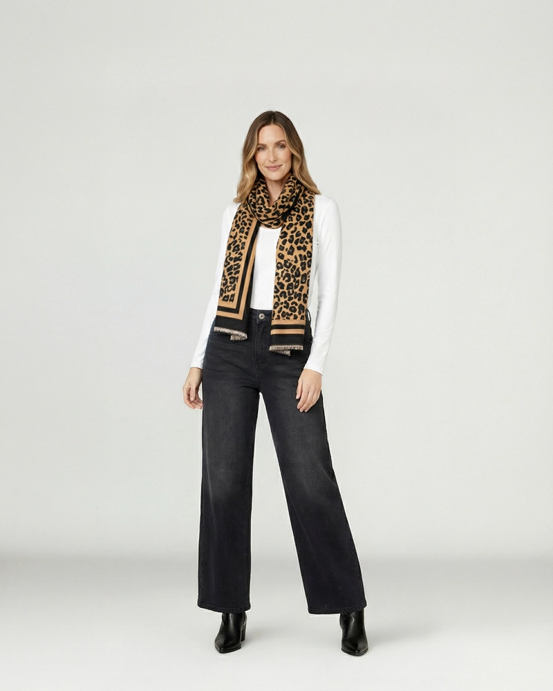 ECHARPE MUJER AGUSTINA CAMEL LINEATRE - 3