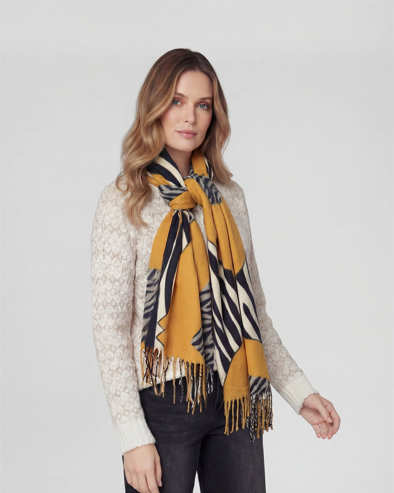 ECHARPE MUJER SOL MOSTAZA LINEATRE - 1
