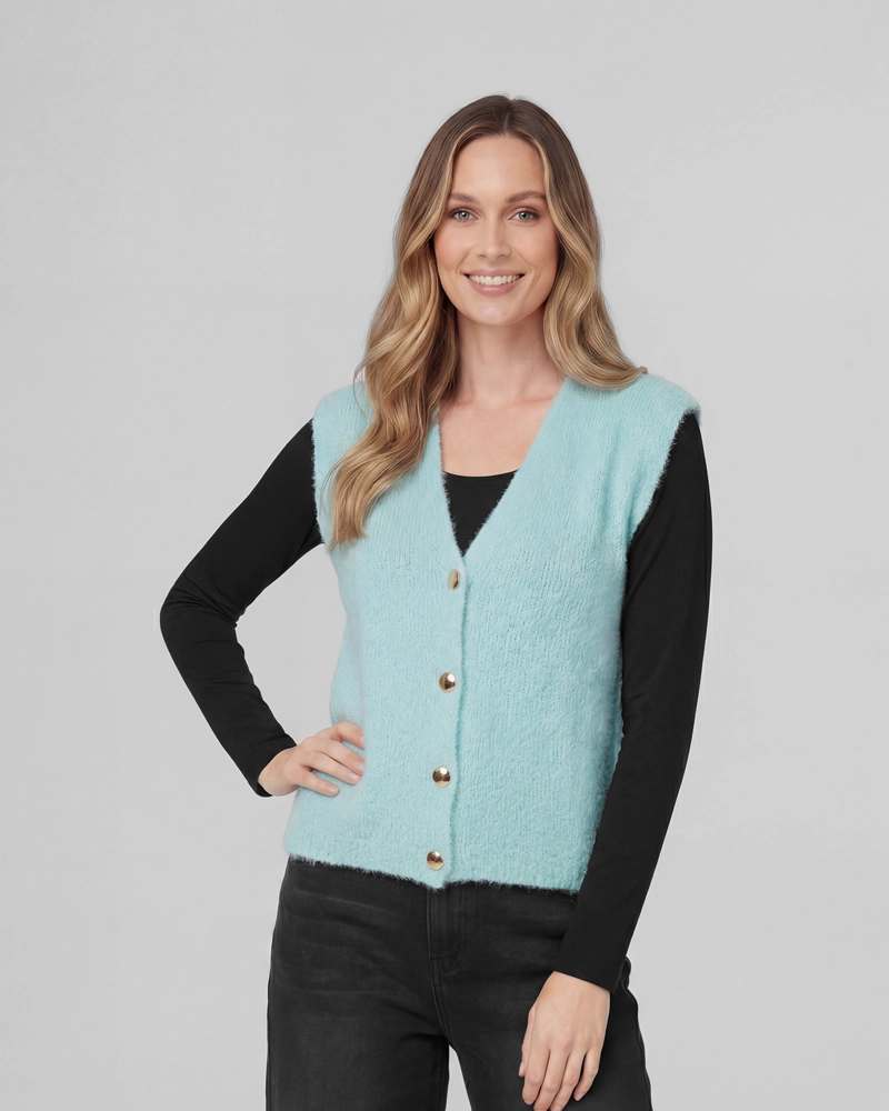 GILLET MUJER FERNANDA CUELLO EN V CIELO LINEATRE - 1