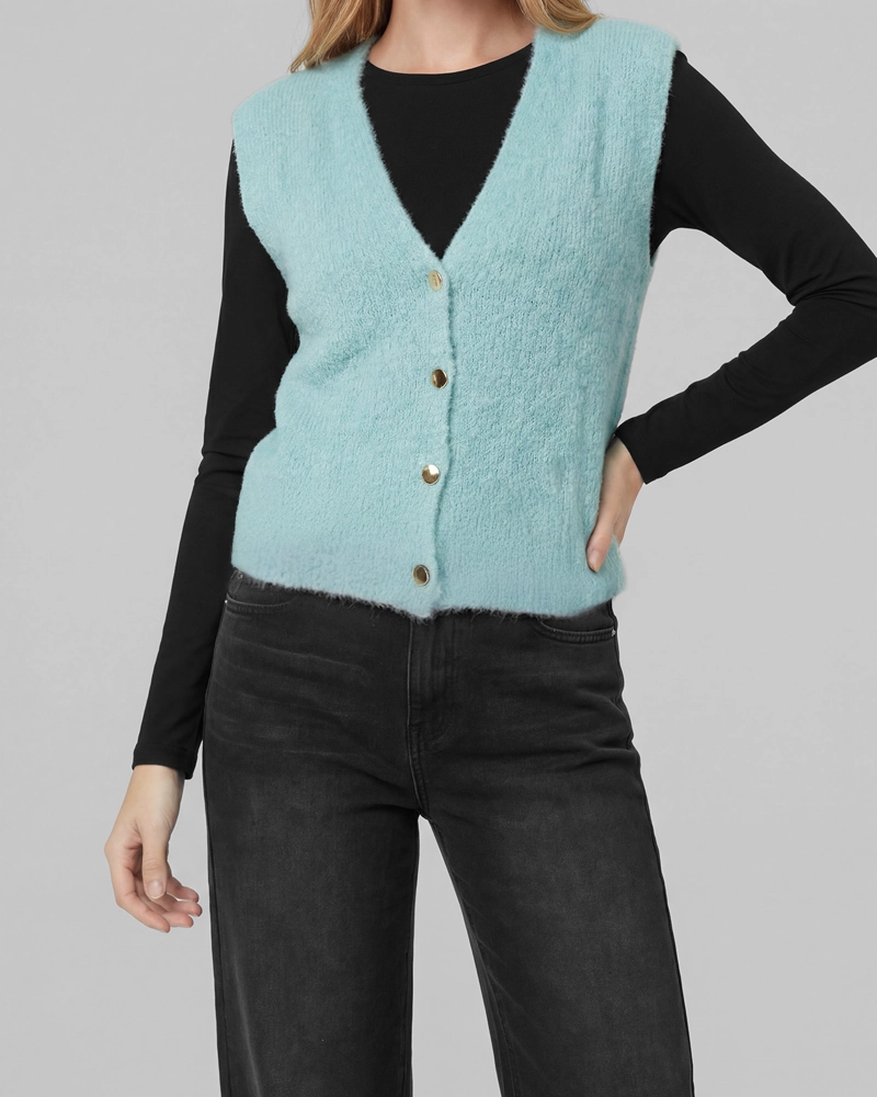 GILLET MUJER FERNANDA CUELLO EN V CIELO LINEATRE - 3