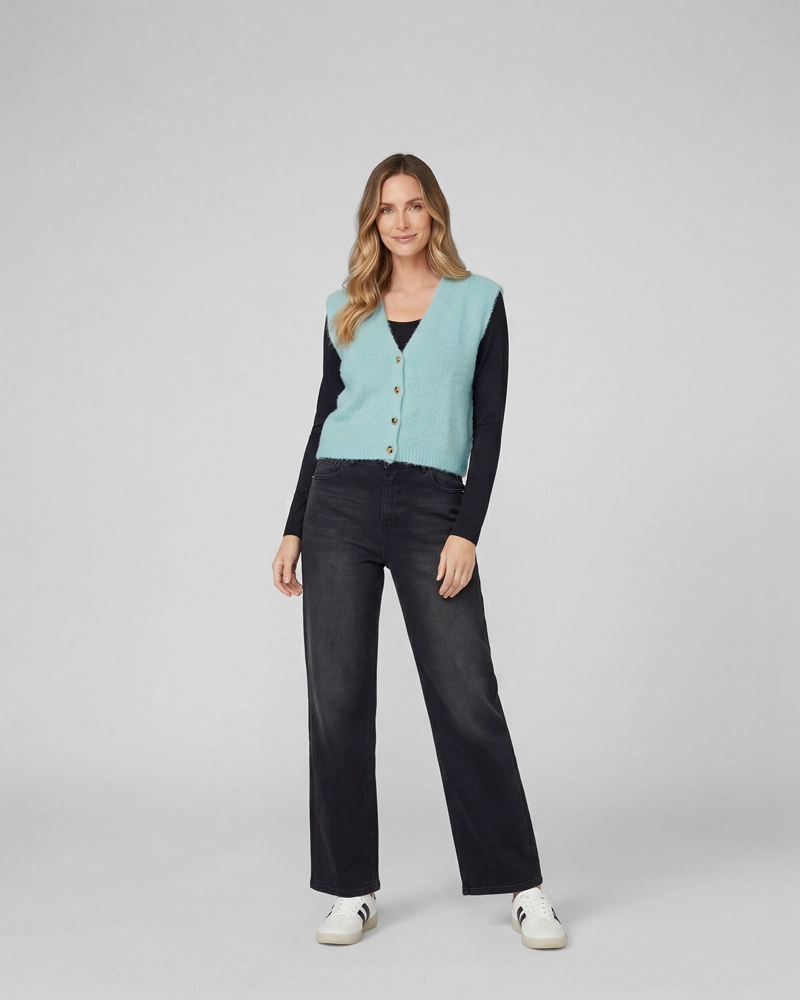 GILLET MUJER FERNANDA CUELLO EN V CIELO LINEATRE - 4