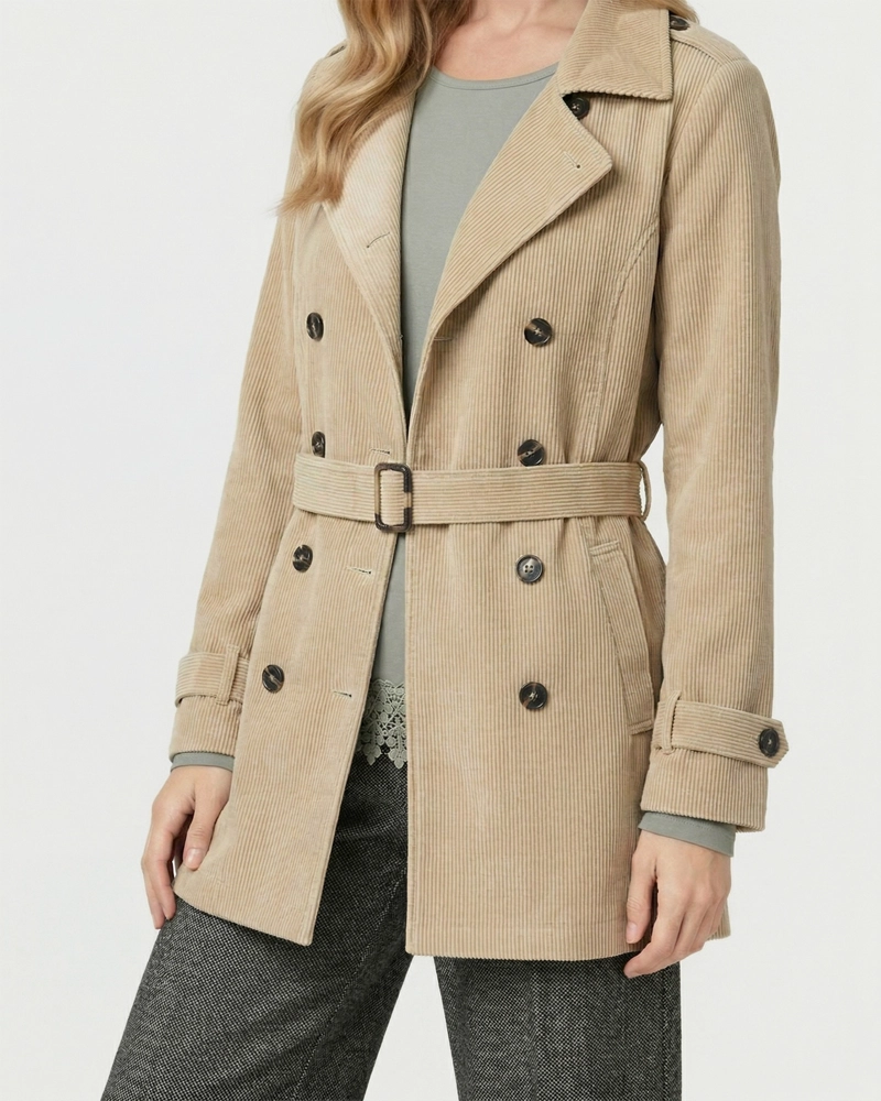 CHAQUETA MUJER ELENA REGULAR CUELLO EN. V SOLAPA MANGA SUELTA FANGO LINEATRE - 3
