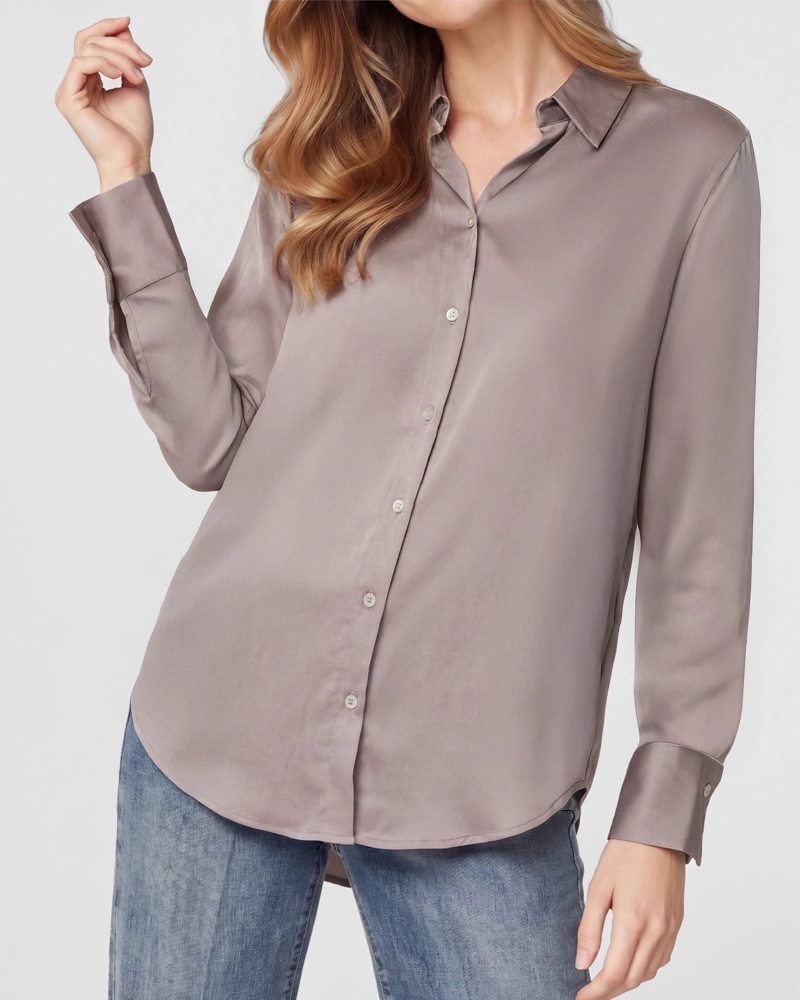 BLUSA MUJER BARBARELLA SATINADA LILA LINEATRE - 2