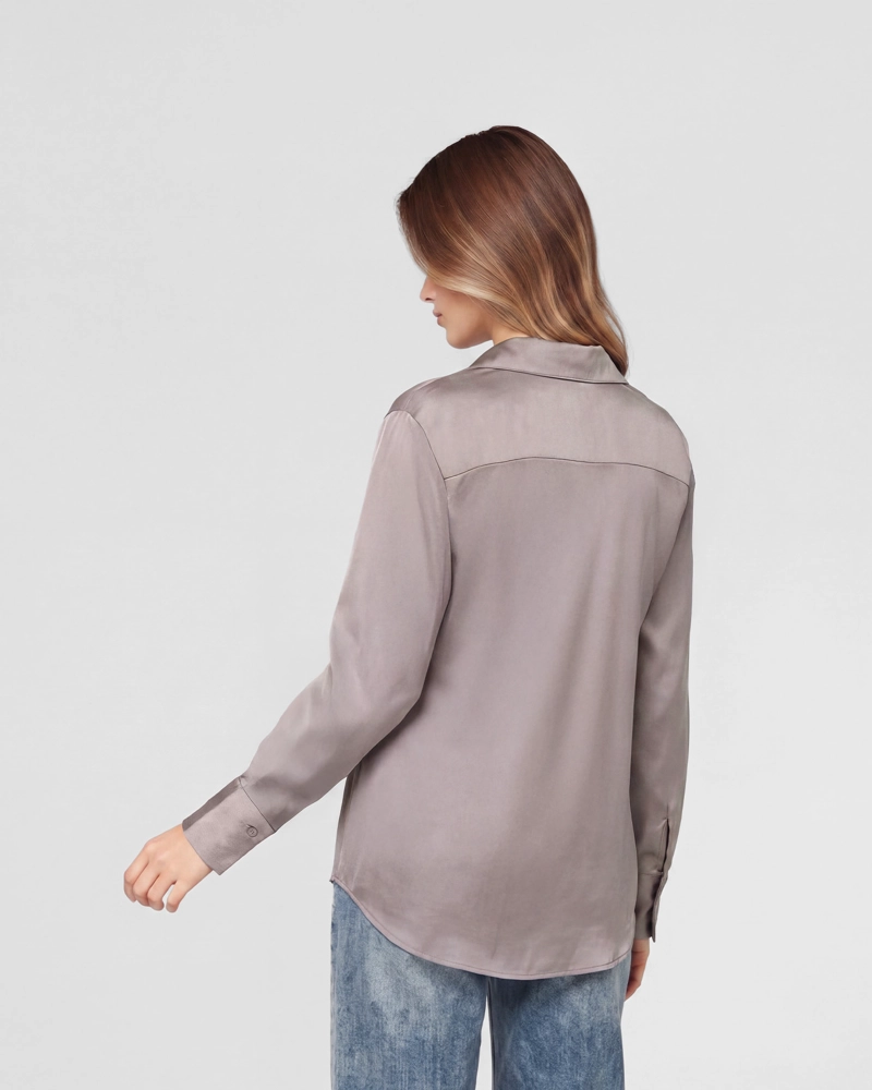 BLUSA MUJER BARBARELLA SATINADA LILA LINEATRE - 3