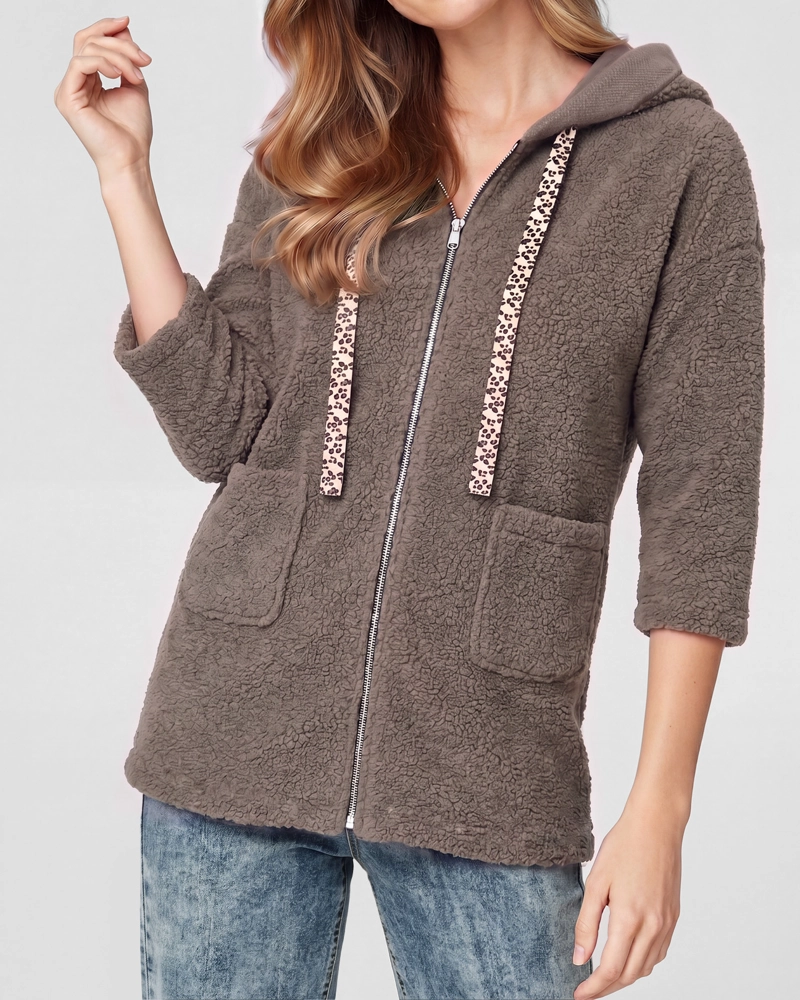 ABRIGO MUJER CAMILA CHOCOLATE LINEATRE - 2